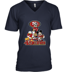 Mickey Mouse San Francisco 49ers NFL Football Gifts Men's V-Neck T-Shirt
