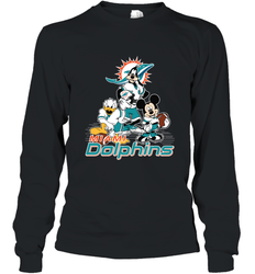 Mickey Mouse Miami Dolphins NFL Football Gifts Long Sleeve T-Shirt