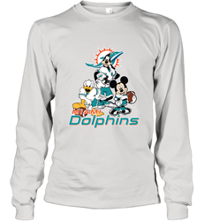 Mickey Mouse Miami Dolphins NFL Football Gifts Long Sleeve T-Shirt