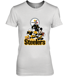 Mickey Mouse Pittsburgh Steelers NFL Football Gifts Women's Premium T-Shirt