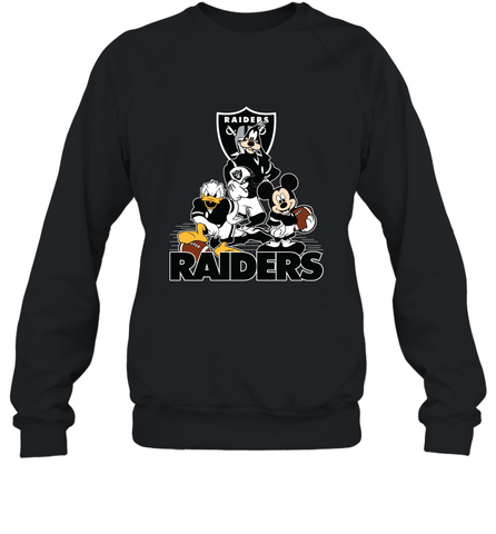 Mickey Mouse Oakland Raiders NFL Football Gifts Crewneck Sweatshirt Crewneck Sweatshirt / Black / S Crewneck Sweatshirt - Havanatees
